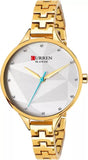 Curren-  Japan Quartz Creative Design Wristwatch- 9047- Gold