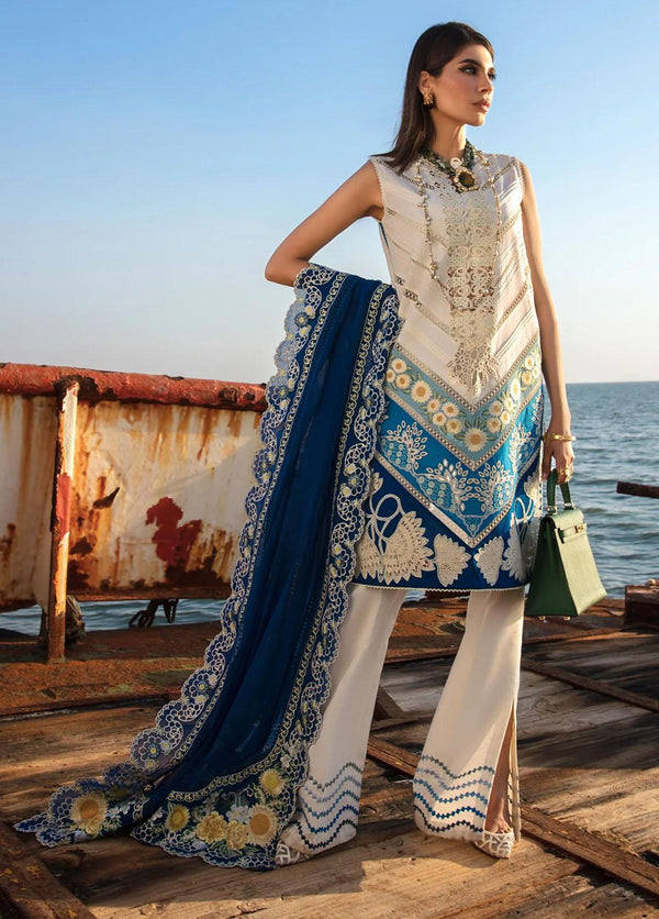 Crimson Embroidered Lawn Suits Unstitched 3 Piece CR23E Summery Medley D6A - Luxury Collection