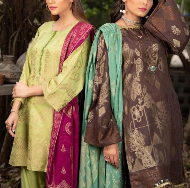 Mahpara - Jacquard Unstitched 3 pc.