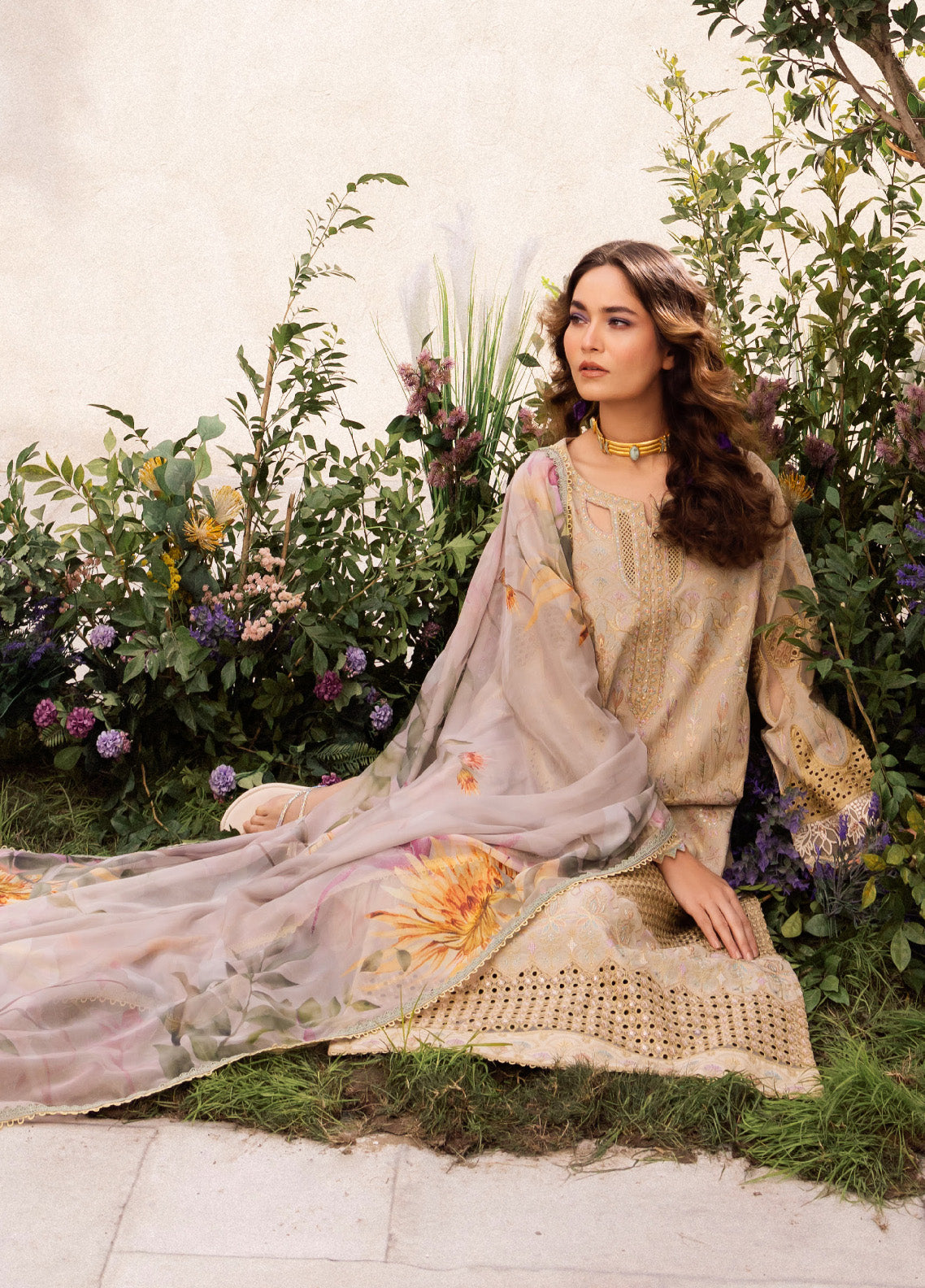 Iznik Embroidered Net Suits Unstitched 3 Piece IZ21M IMC-09 REVERIE - Luxury Formals Collection main image 1