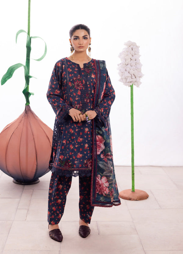 Dahlia By Iznik Embroidered Luxury Lawn 3 Piece Unstitched Suit IZ24DLL 07 MEADOW