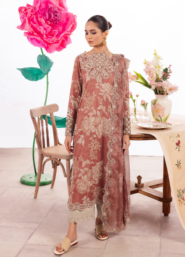 Dahlia By Iznik Embroidered Luxury Lawn 3 Piece Unstitched Suit IZ24DLL 12 SAFFRON