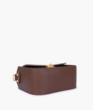 RTW - Dark brown saddle bag with twist lock