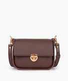 RTW - Dark brown saddle bag with twist lock