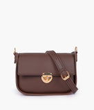 RTW - Dark brown saddle bag with twist lock