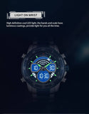 Naviforce- Nf9189 Stainless Steel Dual Movement Digital Analog Dark Night Display Quartz Watch For Men