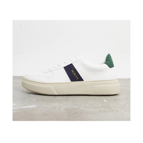 Asos Design- Topman trainers with navy stripe in white