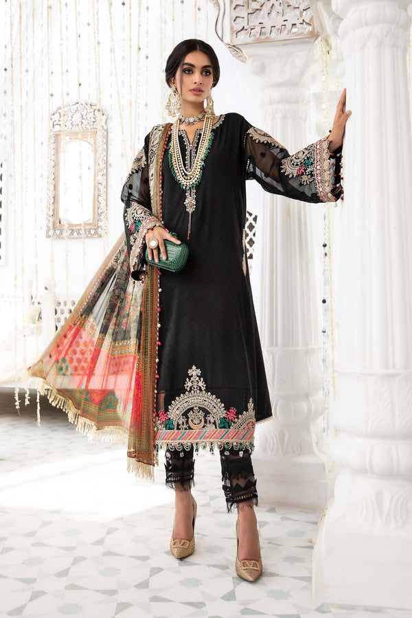 Maria B- Lawn 3 piece Unstitched Suit- D7