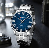 CURREN Original Brand Stainless Steel Blue Dial Watch For Men