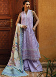 Kesh By Farah Talib Aziz - Embroidered Lawn Suits Unstitched 3 Piece FTA23K FTA-04 Zat Lavender - Luxury Collection