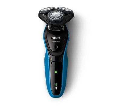 Philips Comfort Cut blade system, 5-direction Flex heads, 30min shaving/8 hr charging, Color: Aquatic Blue-Aquatic Blue-Black