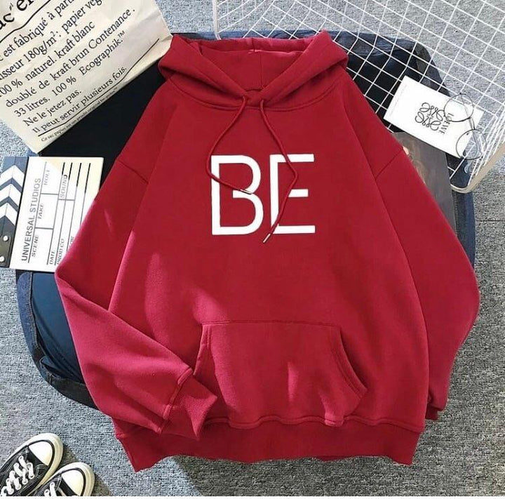 Fashion Fiesta- Be Printed Hoodie Red