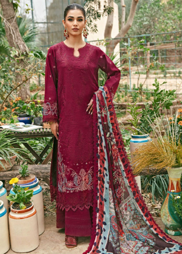 Florent Embroidered Lawn 3 Piece Unstitched Suit FL24LL-1B