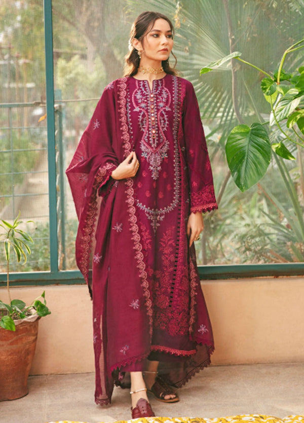 Florent Embroidered Lawn 3 Piece Unstitched Suit FL24LL-4B