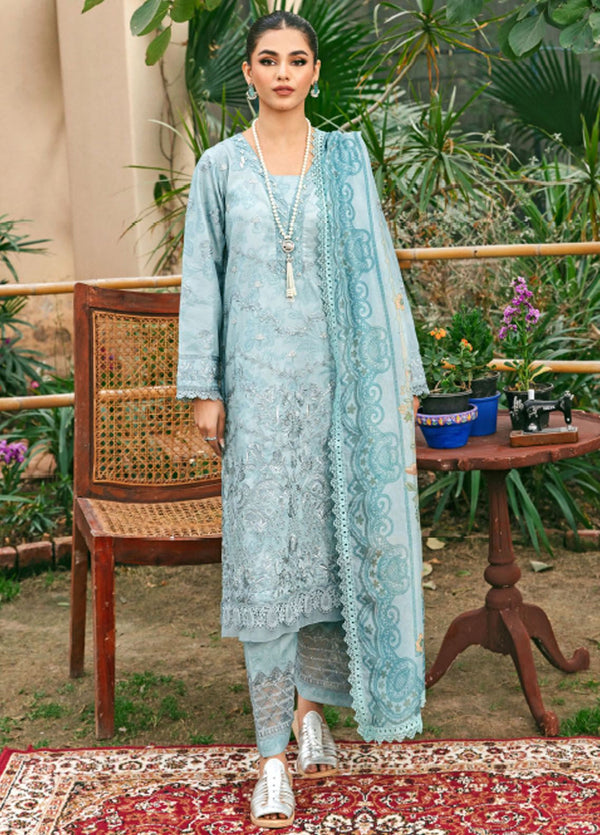 Florent Embroidered Lawn 3 Piece Unstitched Suit FL24LL-8B