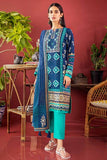 Gul Ahmed 3PC Unstitched Glitter and Lacquer Printed Denting Lawn Suit DN-22013