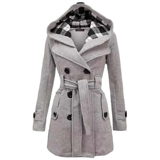 VYBE - Women Long Coat - Grey