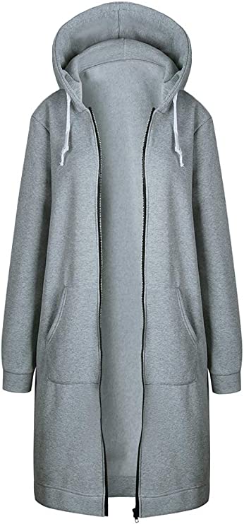 VYBE- Long Zipper Hoodie-Grey
