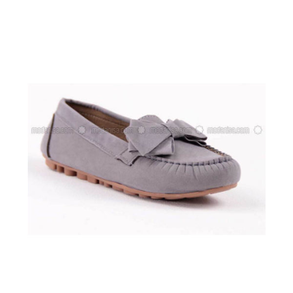 Modanisa- Art Shoes Gray - Flat - Flat Shoes