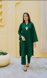 Naaz Couture - Bottle Green Khaddar Coord Set