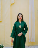 Naaz Couture - Bottle Green Khaddar Coord Set