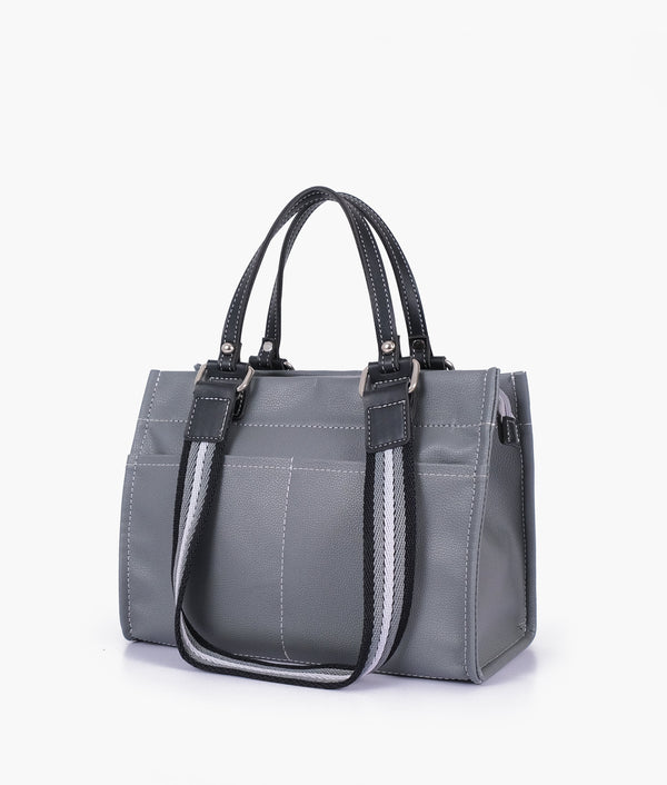 RTW - Grey dual-pocket mini tote bag