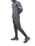 Flush Fashion - French Terry Premium Tracksuit 2 Piece Sweatsuit Set Long Sleeve Athletic Suit For Sports Casual Fitness Jogging - Charcoal