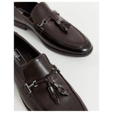 Asos Design- Asos Design Loafers in brown faux leather with tassel