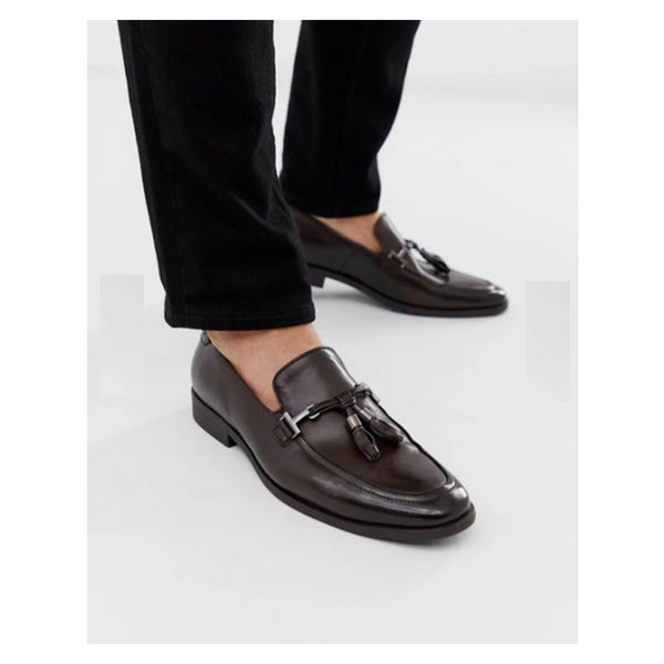 Asos Design- Asos Design Loafers in brown faux leather with tassel