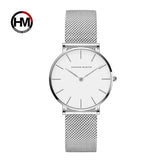 Hannah Martin- CH36 Low price automatic quartz wristwatch for girls minimalist steel designer ladies fancy watches- White