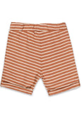Brown & White Stripes Short