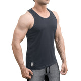 Flush Fashion - Mens Tank Tops Athleisure Wear Sleeveless T-Shirts for Workout Charcoal