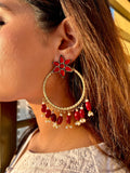 Irenic- Erysa Earrings Maroon Red