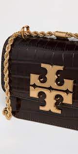 Tory Burch Eleanor Embossed small Convertible Black