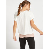 Max Fashion- Text Print Double Layered T-shirt with Round Neck and Extended Sleeves