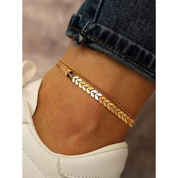 Shein- Gold Layered Anklet