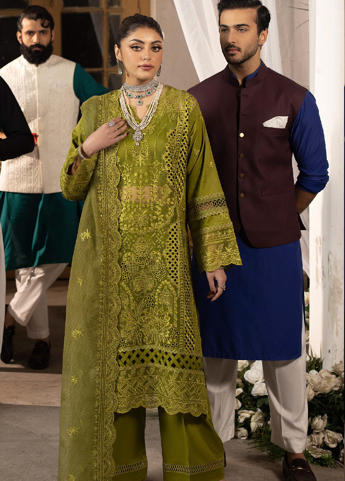 Broadway by Mahnur Unstitched Embroidered Lawn 3 Piece Suit MN26UB BW-005 - Summer Collection