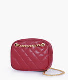 RTW - Maroon quilted rectangle cross-body bag