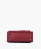 RTW - Maroon suede push-lock messenger bag