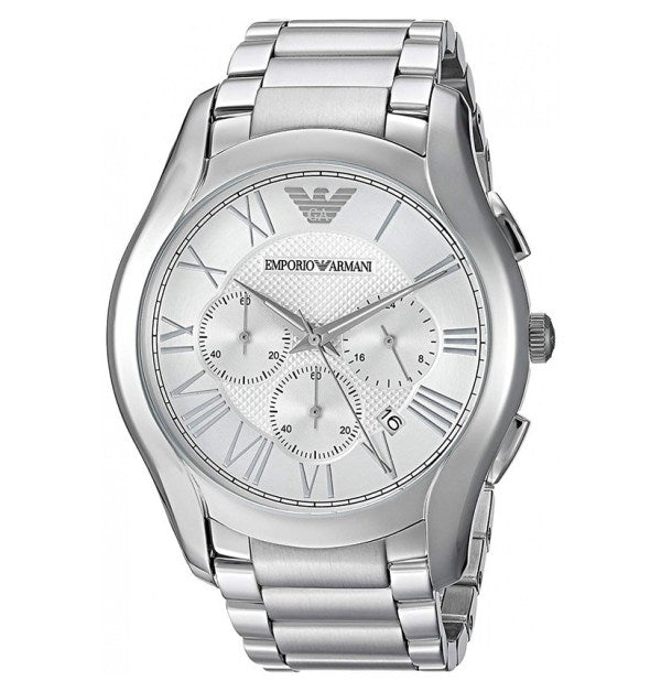 Emporio Armani- Men’s Quartz Analog Stainless Steel Silver Dial 45mm Watch AR11081