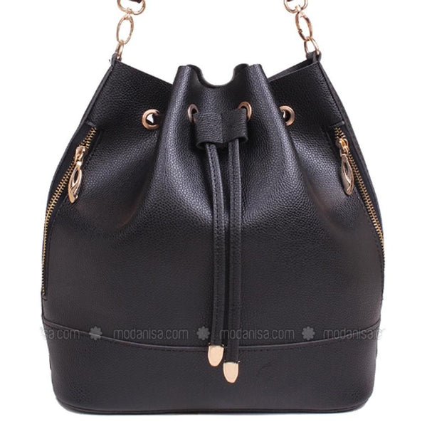 Modanisa- Modeva - Black - Shoulder Bags