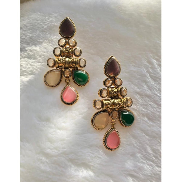 Jewels By Noor- multi stone egyption earrings