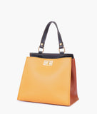 RTW - Mustard front lock top-handle mini bag