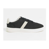 New Look-  lace up trainer with side stripe in black