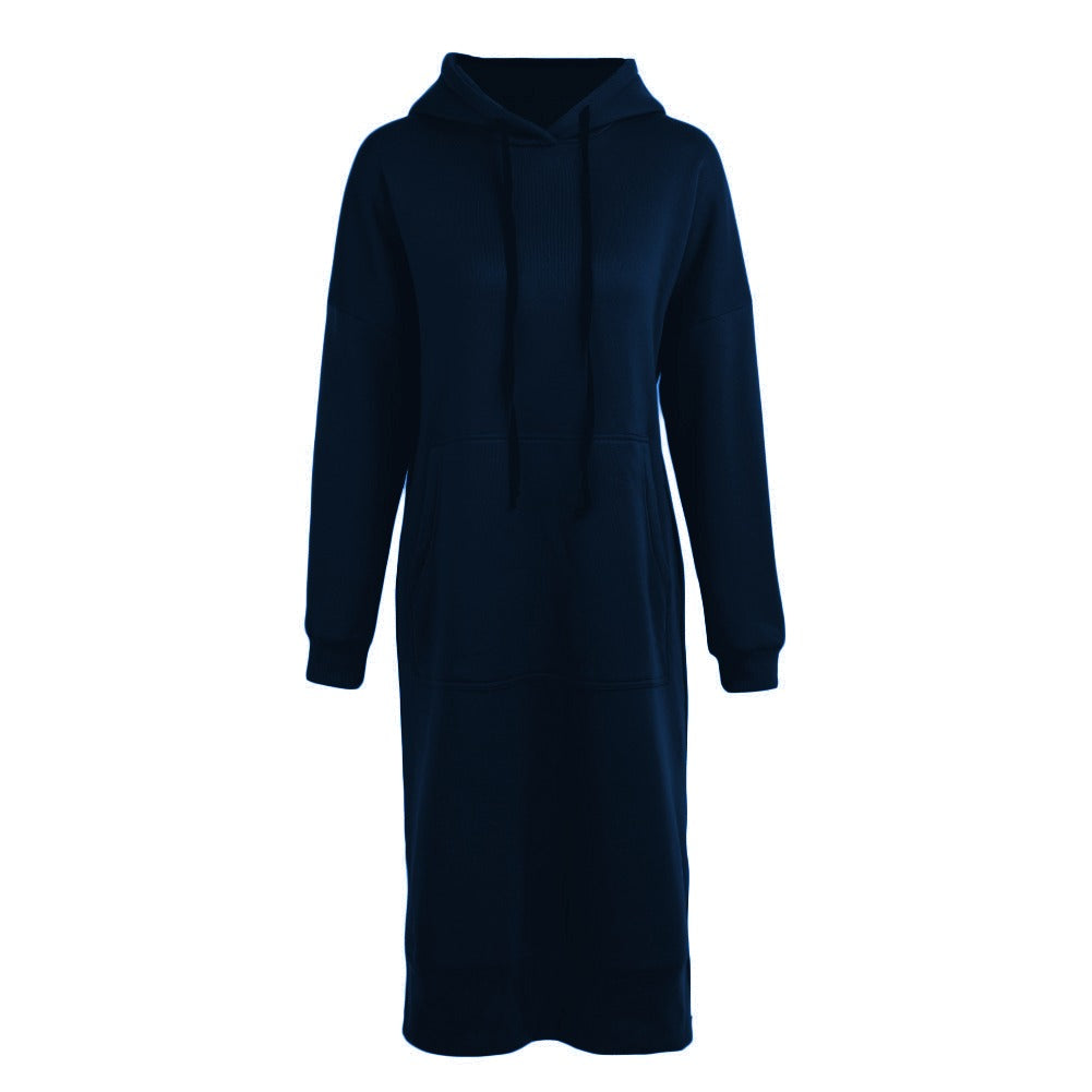 VYBE- Long Hoodie- Navy Blue