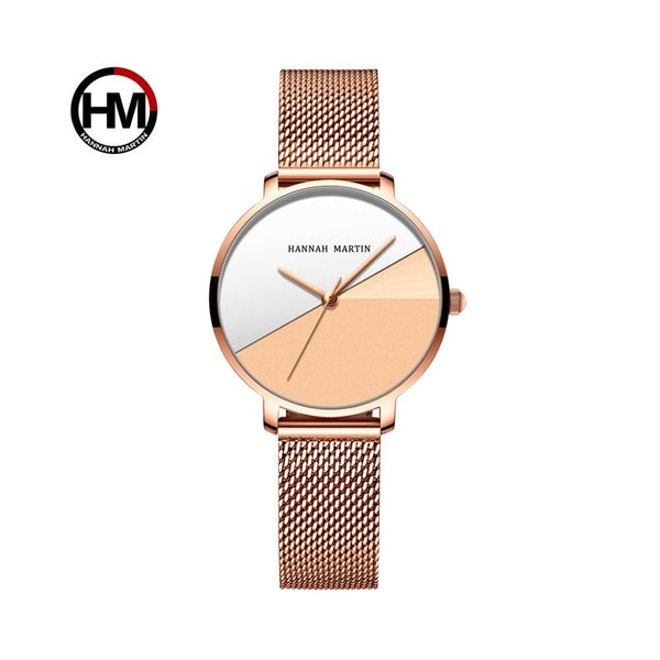 HM- 133 Latest Quartz Watches Design For Ladies Beautiful Girls Hand Watches Waterproof Watch For Women- Pink