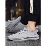 Shein- Men's woven sneaker with lace-up decor
