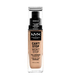 NYX Professional Makeup- Can't Stop Won't Stop 24HR Full Coverage Liquid Foundation- Medium Olive, 30ml