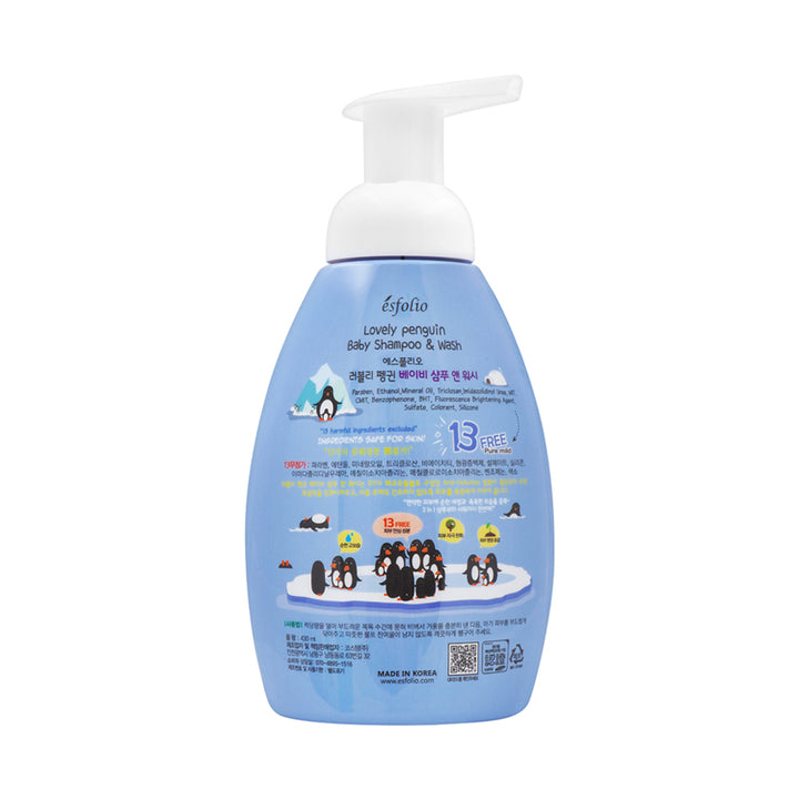 Esfolio- Lovely Penguin Baby Shampoo & Wash 430ml