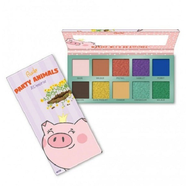 Rude Cosmetics - Party Animal 10 Eyeshadow Shades - Rumrose